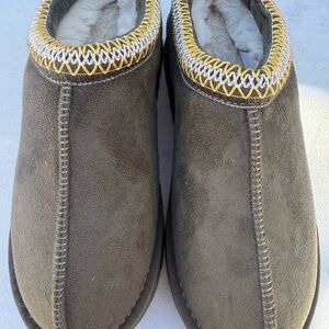 Koolaburra Brown Slippers with Yellow Trim